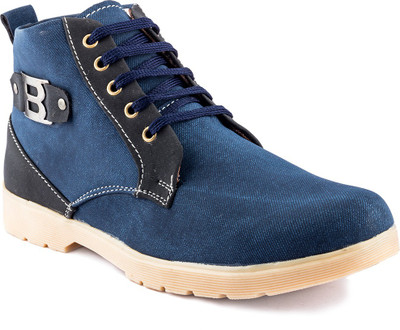 

Golden Sparrow Smart Ankle Boots For Men(Blue