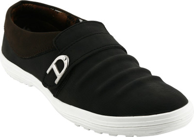 Kraasa Mettalic Grace Canvas Shoes For Men(Black, Brown