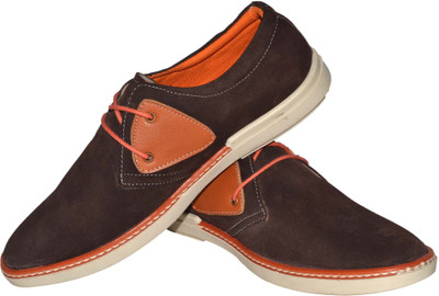 

Human Steps Premium Suede Leather Sneakers For Men(Brown)