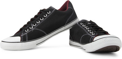 

Converse Canvas Shoes For Men(White, Maroon), Black;maroon