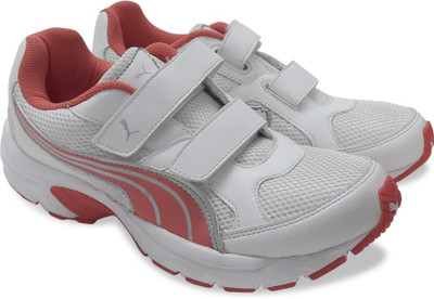 

Puma Axis Velcro Wn`s DP Running Shoes For Women(White, Orange, White-fuchsia pink