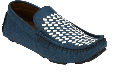 

ZebX Loafers For Men(Blue, White