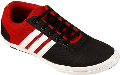 Twin Canvas Shoes For Men(Black), Red black