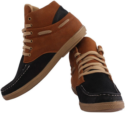 

Footrest Casual Shoes For Men(Black, Tan