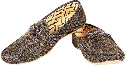 

Kraasa Weaved Pattern Loafers For Men(Brown