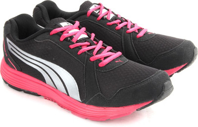 

Puma Descendant v2 Wn s IND DP Running Shoes For Women(Black, Black-virtual pink-puma silver