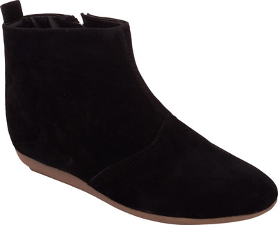 

Exotique Flat Boots For Women(Black