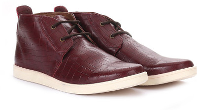 

Knotty Derby Justin Chukka Boot Boots For Men(Burgundy, Cherry