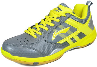 

Li-Ning Star Icon-4 Badminton Shoes For Men(Grey), Grey;yellow