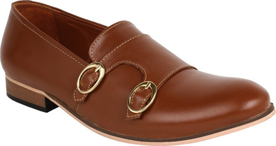 

Lujo Monk Strap For Men(Tan, 001;tan