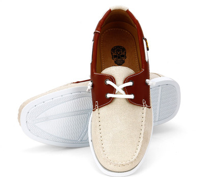 

Froskie Casual Smart Party Wear Loafers Sneakers For Men(Beige)
