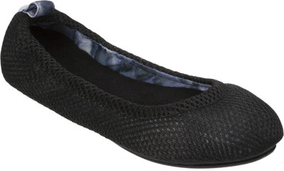 Dearfoams Active Mesh (Black) Ballerina Large Bellies For Women(Black
