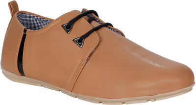 

Knight Ace Patent Canvas Shoes For Men(Tan