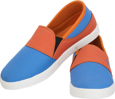 

NE Shoes Canvas Shoes For Men(Blue, Orange