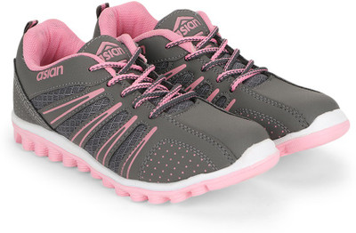 

Asian Running Shoes For Women(Grey, Pink