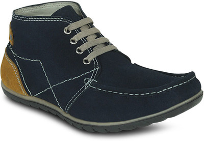 

Gisole Double Tone Lace Up Boots For Men(Blue