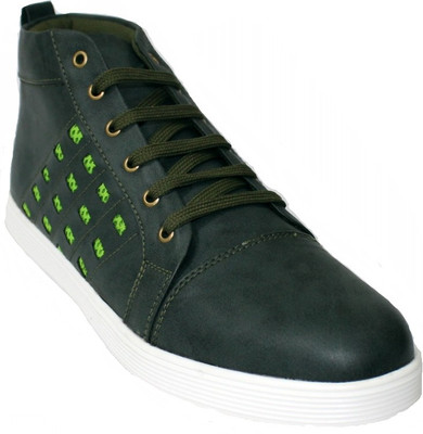 

Vulcan Knight Mid Ankle Sneakers For Men(Green, Grey