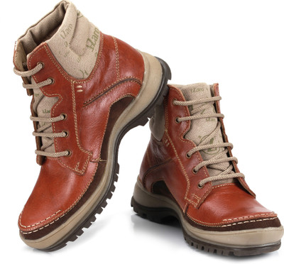 

tZaro Canvas Tank Boots For Men(Tan, Beige)
