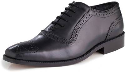 Walker Styleways Exquisite Oxford Tan Leather Brogue Lace Up