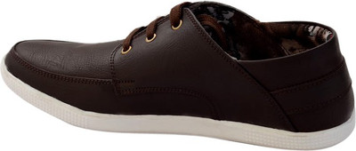 

Smoky Brown Flat Casuals Shoes For Men(Brown)