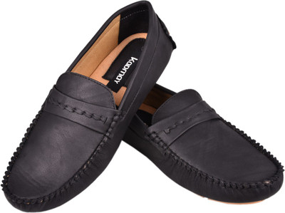 

Kadmay Loafers For Men(Black, Greyish black
