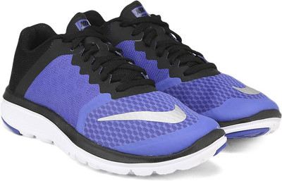 

Nike FS LITE Running Shoes For Women(Blue, Prsn vlt/mtllc slvr-blck-wht
