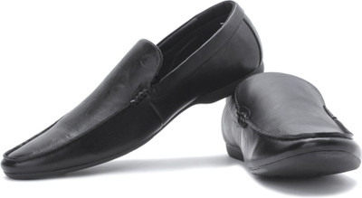 

Famozi Genuine Leather Slip On Shoes For Men(Black)