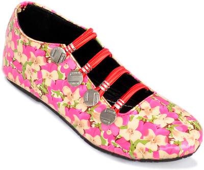 

Myra Pink Floral Bellies For Women(Pink, Pink lotus