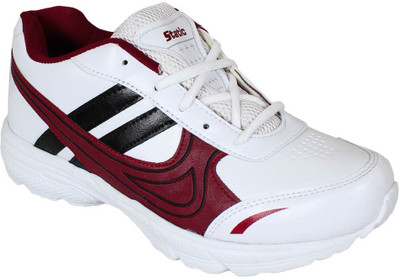 

Shoe Striker Running Shoes For Men(White, Maroon), White & mehroon
