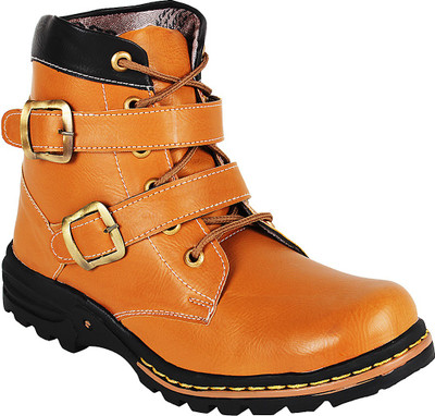 

Kraasa Metallic Grace Boots For Men(Tan