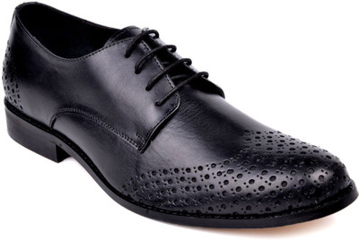 

Walker Styleways Incredible Derby Brogue Lace Up Shoes For Men(Black)