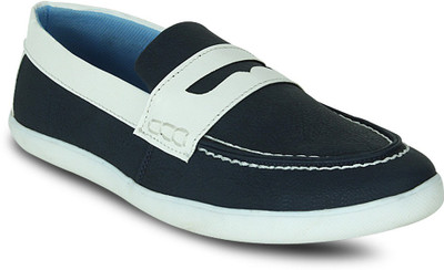 

Get Glamr BASIC SLIP ONS Loafers For Men(Blue, White