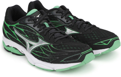 

Mizuno Wave Catalyst Running Shoes For Men(Black), Black::silver::irish green