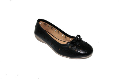 

Florentyne Black Bow Ballerinas Bellies For Women(Black)