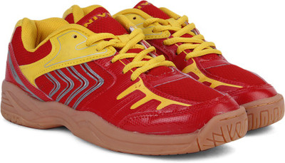 

Nivia Hy-court Badminton Shoes For Men(Red, Yellow