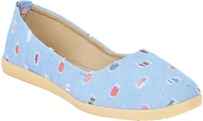 

Footrendz Ethnic Light Blue Denim Bellies For Women(Blue