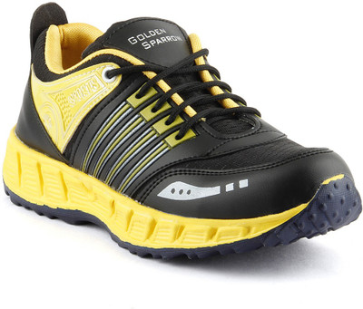 

Golden Sparrow Walking Shoes For Men(Black, Yellow)