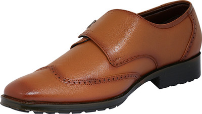 

Dokmen Tan Rust Formal shoes for Men Monk Strap For Men(Tan