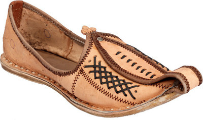 

Ethnic Collection Hard Rubber Jutis For Men(Tan