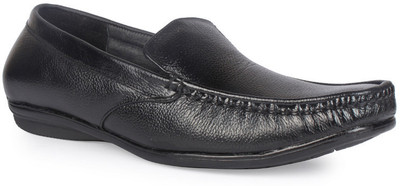 

Leather King Isaac Black Slip On For Men(Black)