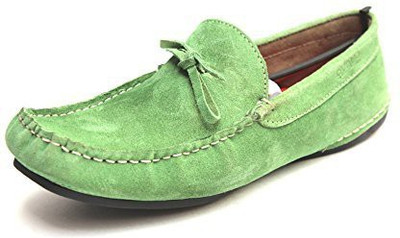 Molessi Molessi Spring Green Leather Loafer Loafers For Men(Green, 08;green