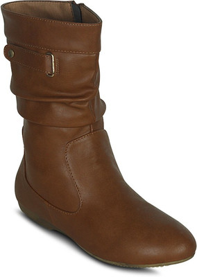 

Get Glamr Designer Poin Boots For Women(Tan