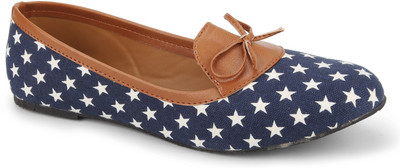 

Chalk Studio Stellar - Navy Blue & Tan - Ballerinas Bellies For Women(Navy
