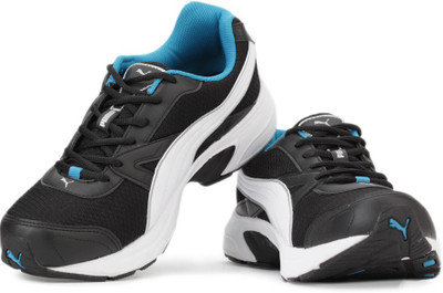 

Puma Brilliance DP Men Running Shoes For Men(Black, White, Black-puma silver-atomic blue