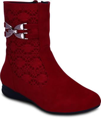 

Get Glamr Michelle Boots For Women(Red