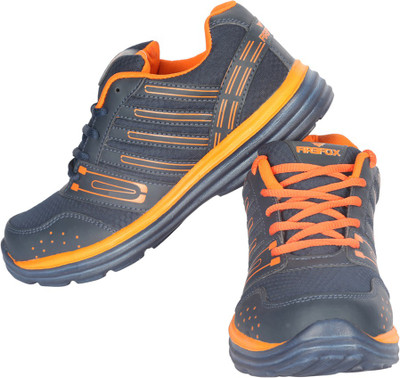 Firefox Cricket Shoes For Men(Grey), Orange/grey