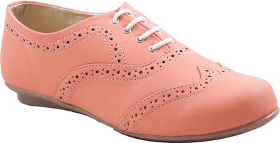 

Adorn Stylish and Elegant Lace Up Shoes For Women(Pink, Peach