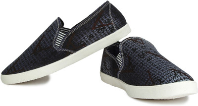 

Feather Leather Denim Men Casual Loafers For Men(Navy