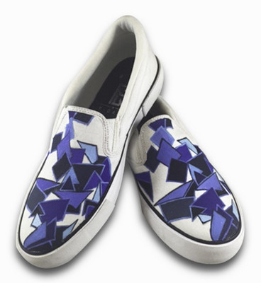 

F-Gali The blue crystal cray slip-on shoes Canvas Shoes For Women(Multicolor