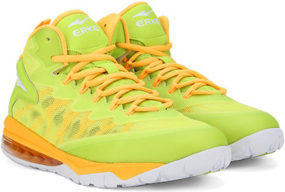 

Erke Basketball Shoes For Men(Green, Lime green/bright orange